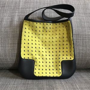 Authentic Loewe L Pattern Suede/Leather Pouch